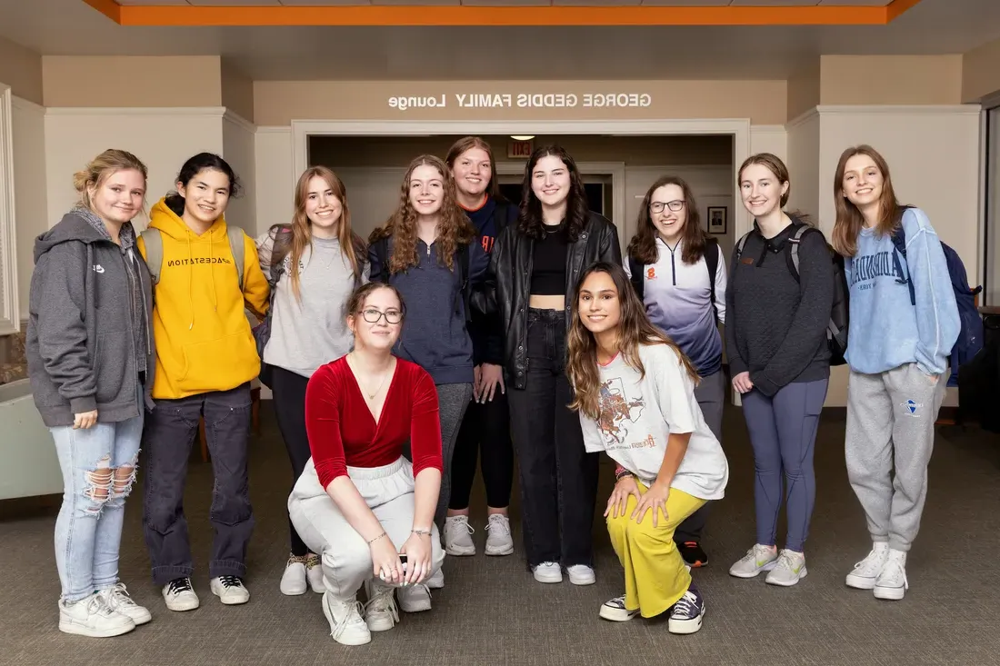 Students posing for a photo.